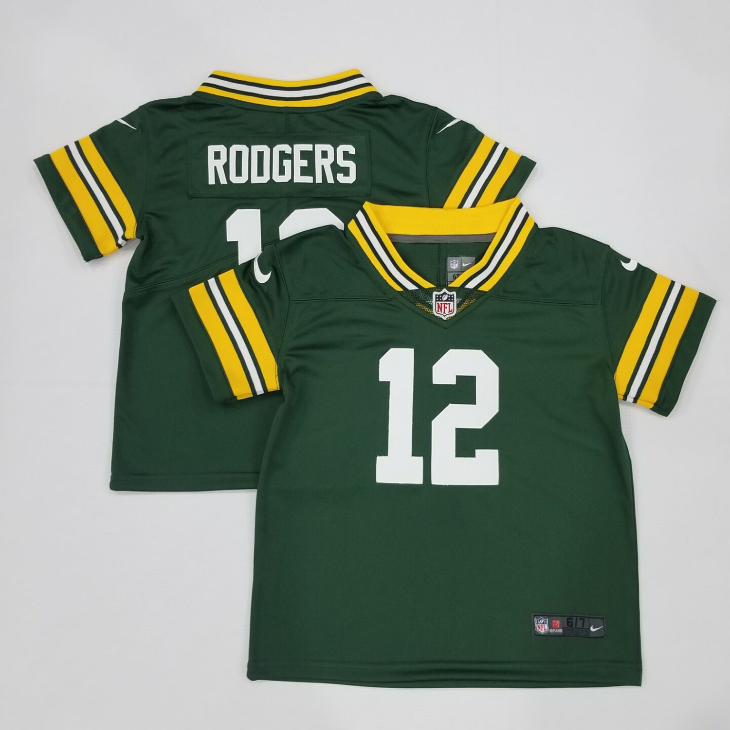 Toddler Nike Packers #12 Aaron Rodgers Green Team Color Stitched NFL Vapor Untouchable Limited Jersey